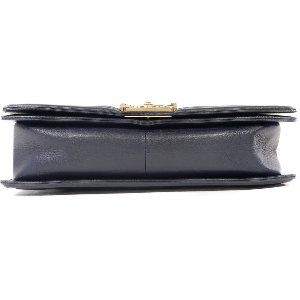 💎✨BEAUTIFUL✨💎Authentic CHANEL CC Boy Chain Shoulder Bag Dark Blue - Picture 7 of 16